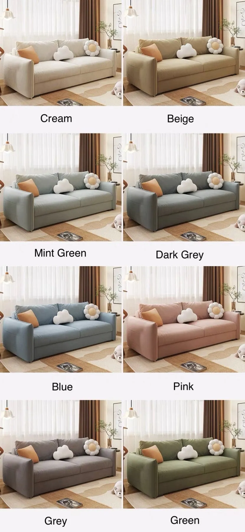 Karen Foldable Sofa Bed with Mattress
