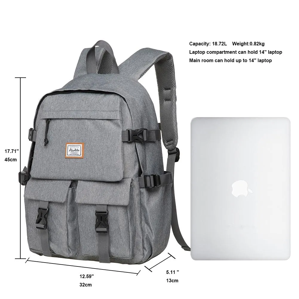 KAUKKO Backpack for School, KS22 ( Grey / 18.4L )