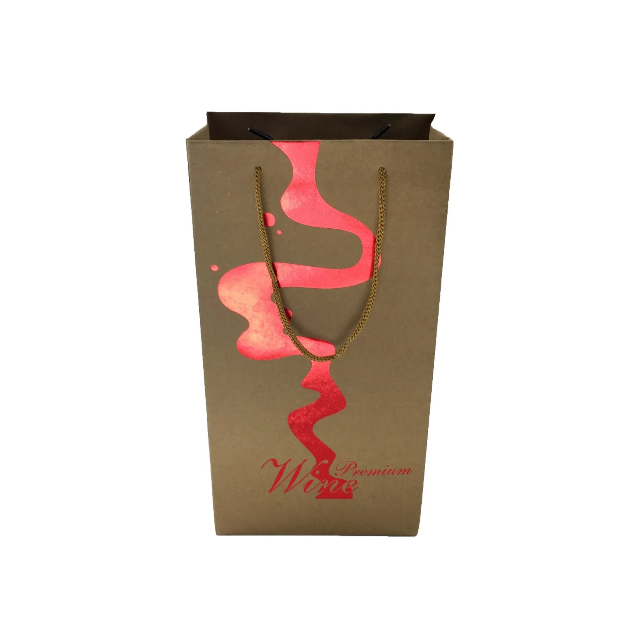 Kraft Paper 2 Bottles Bag-Brown((KP-07)
