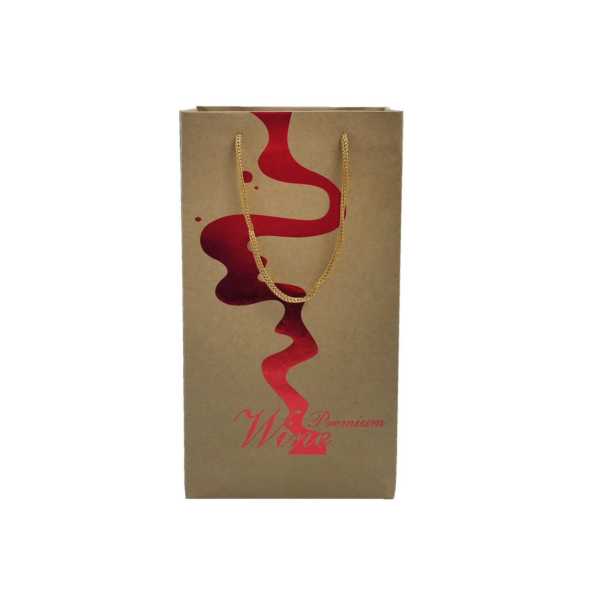 Kraft Paper 2 Bottles Bag-Brown((KP-07)