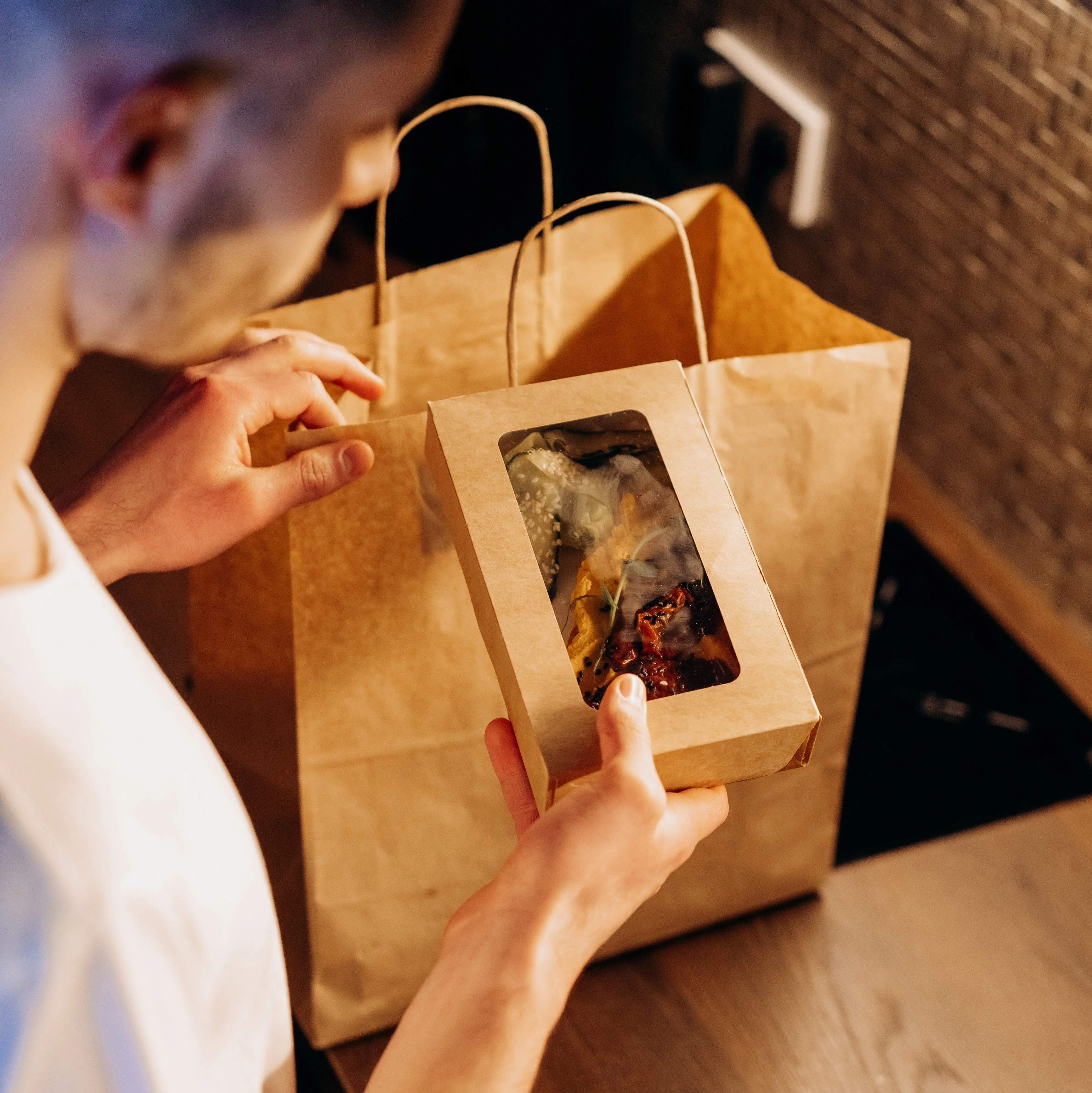 Kraft Paper Delivery Bag-Large(KP-15)