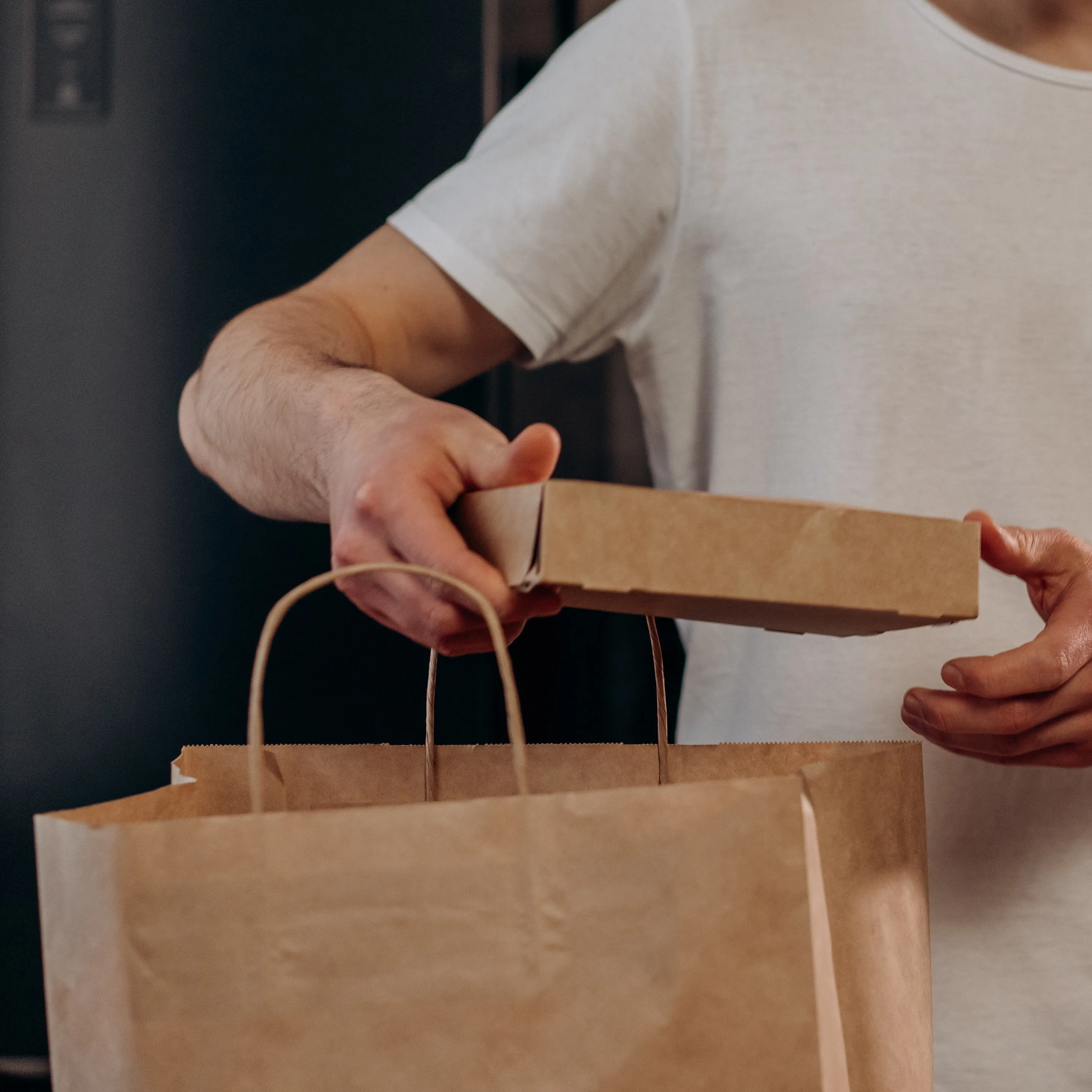 Kraft Paper Delivery Bag-Large(KP-15)