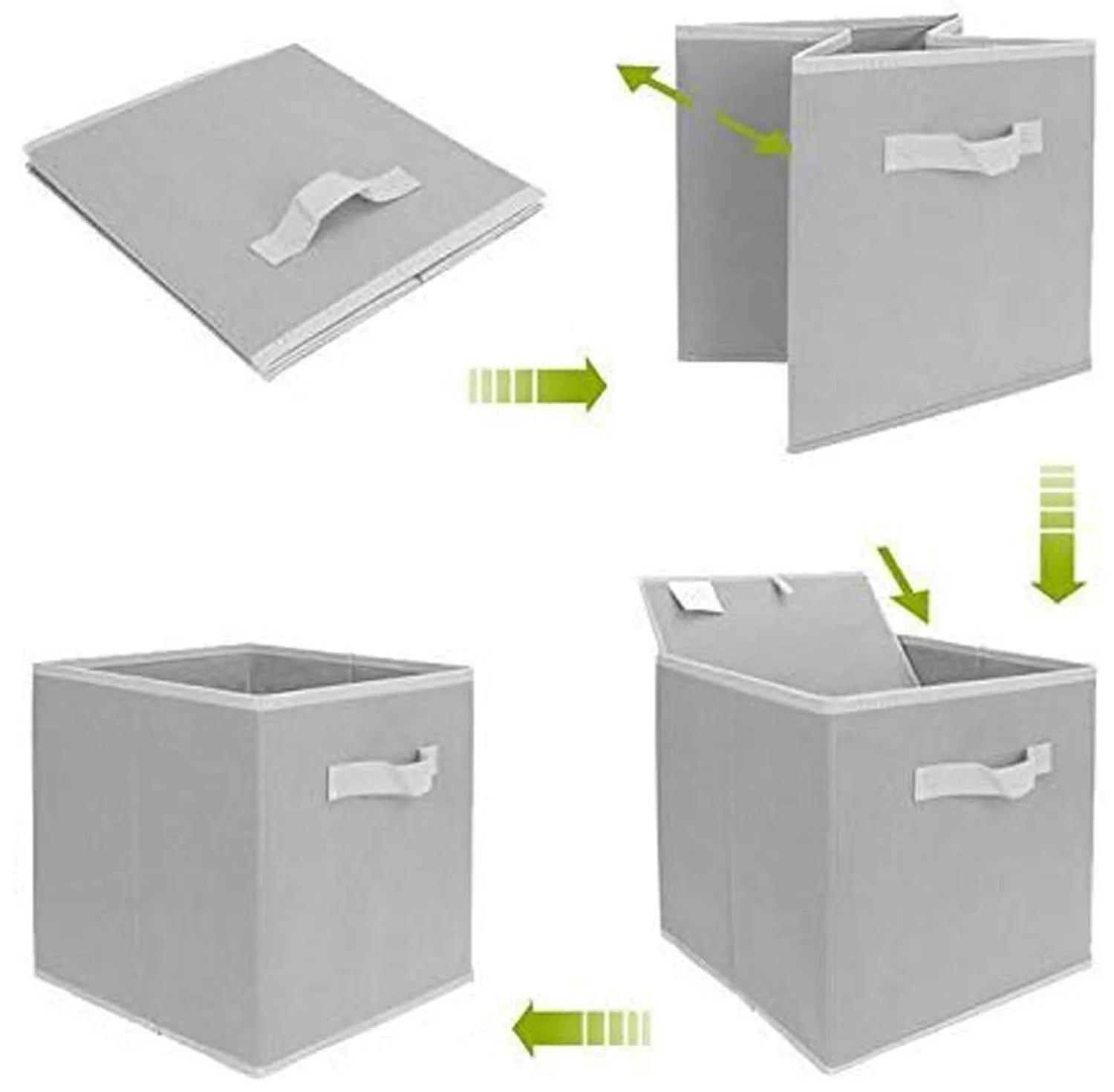 Kuber Industries Non Woven 6 Pieces Small Foldable Storage Organiser Cubes/Boxes (Coffee & Purple) - CTKTC35204