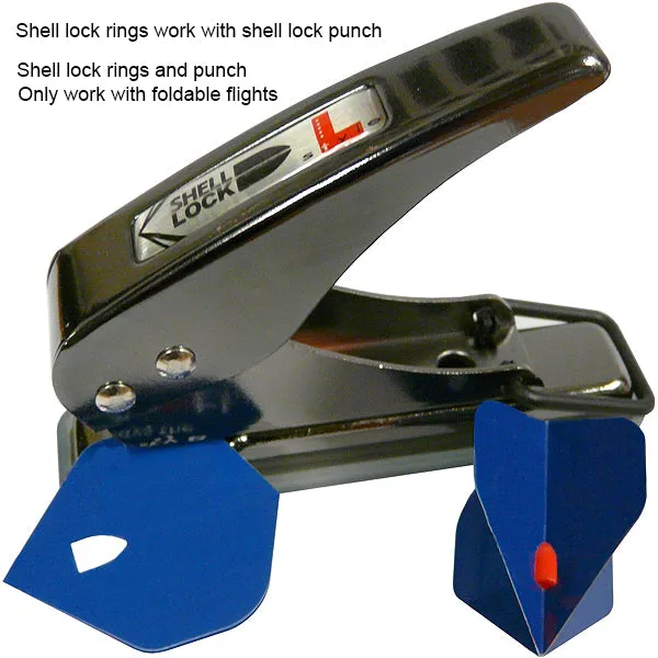 L-Style Shell Lock Rings 6 Pack - Blue
