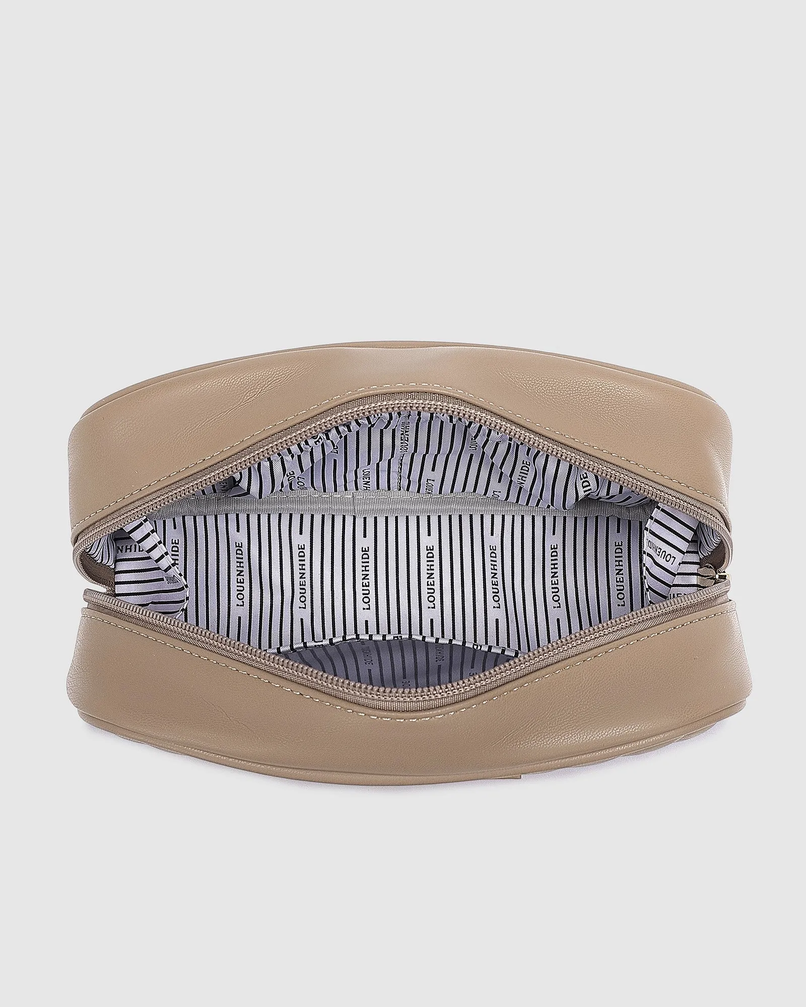 LACEY QUILTED COSMETIC CASE COFFEE