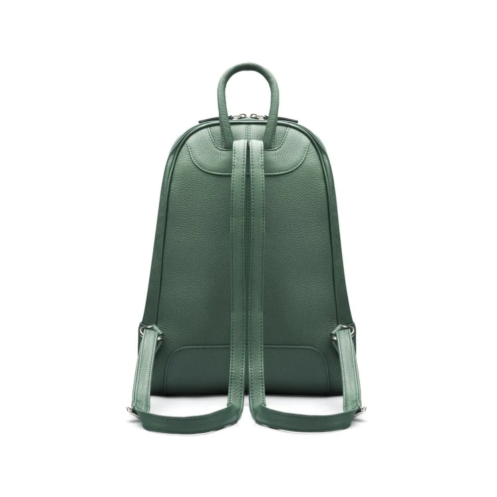 Ladies Leather Backpack - Green