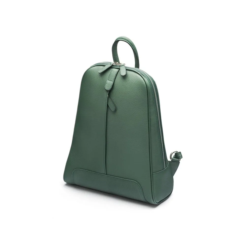 Ladies Leather Backpack - Green