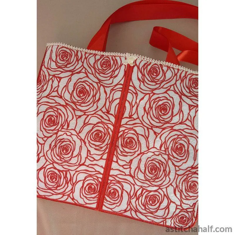 Lady in Roses Skinny Tote