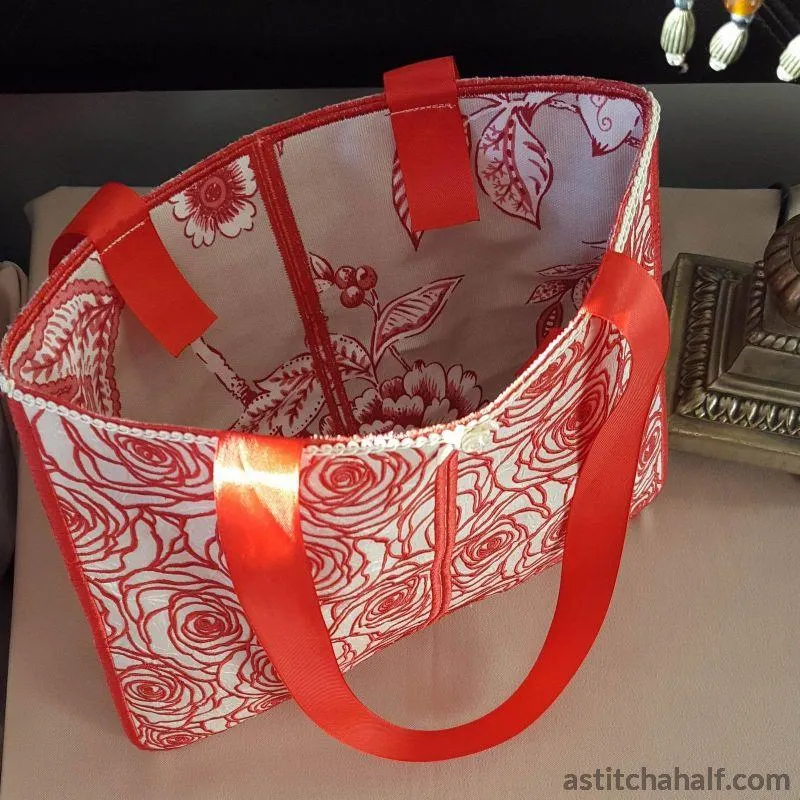 Lady in Roses Skinny Tote