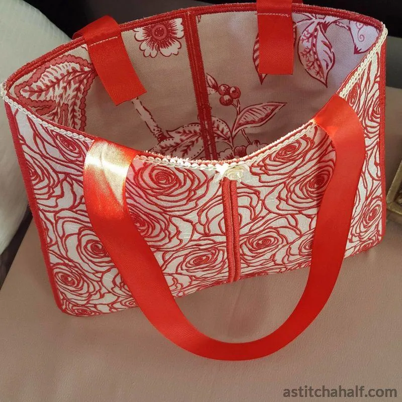 Lady in Roses Skinny Tote