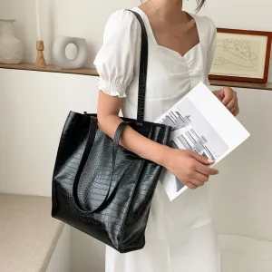 Large Capacity PU Leather Luxury Designer Top-handle Bags for Women Female Fashion Purses and Handbags High Quality Shoulder Bag