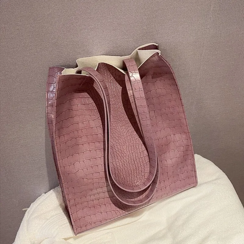 Large Capacity PU Leather Luxury Designer Top-handle Bags for Women Female Fashion Purses and Handbags High Quality Shoulder Bag