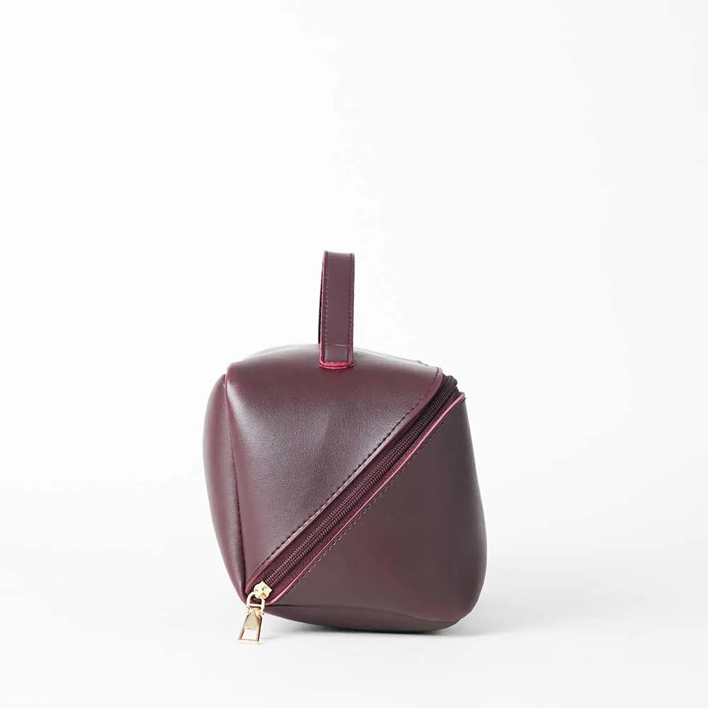 Large Capacity Travel Cosmetic Bag Maroon