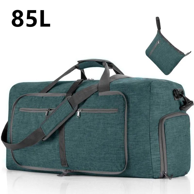Large Capacity Travel Duffel Bag 85L Shoulder Sports Bag Women Waterproof Oxford Foldable Big Travel Bag Men Fitness Luggage Bag