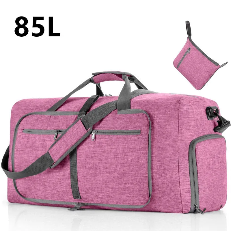 Large Capacity Travel Duffel Bag 85L Shoulder Sports Bag Women Waterproof Oxford Foldable Big Travel Bag Men Fitness Luggage Bag