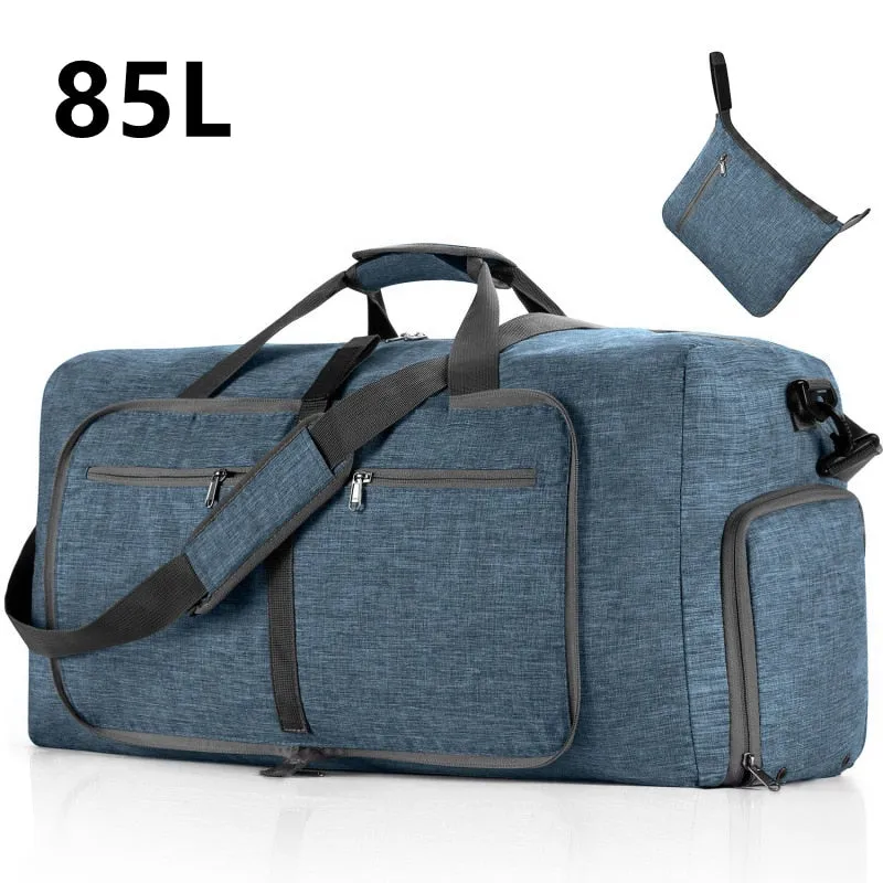 Large Capacity Travel Duffel Bag 85L Shoulder Sports Bag Women Waterproof Oxford Foldable Big Travel Bag Men Fitness Luggage Bag