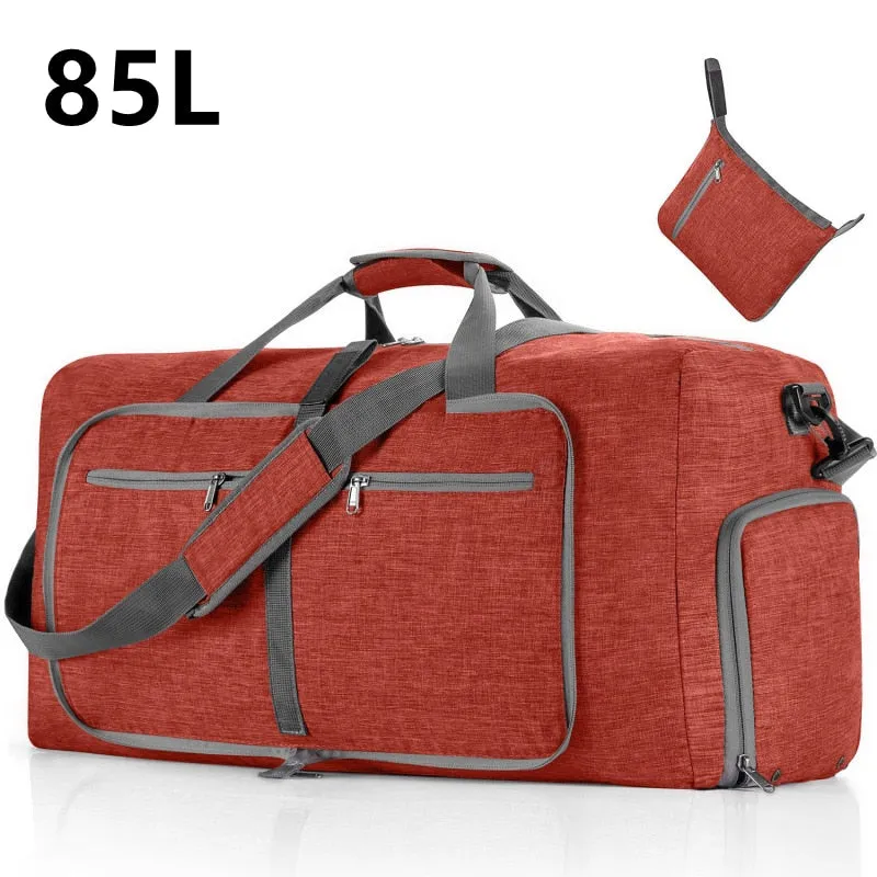 Large Capacity Travel Duffel Bag 85L Shoulder Sports Bag Women Waterproof Oxford Foldable Big Travel Bag Men Fitness Luggage Bag