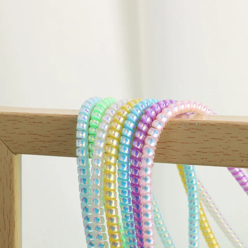 Laser Cable Organizer Universal Phone Charge Cord Earphone Line Spiral Sleeve USB Data Cable Protector for Iphone Samsung Xiaomi