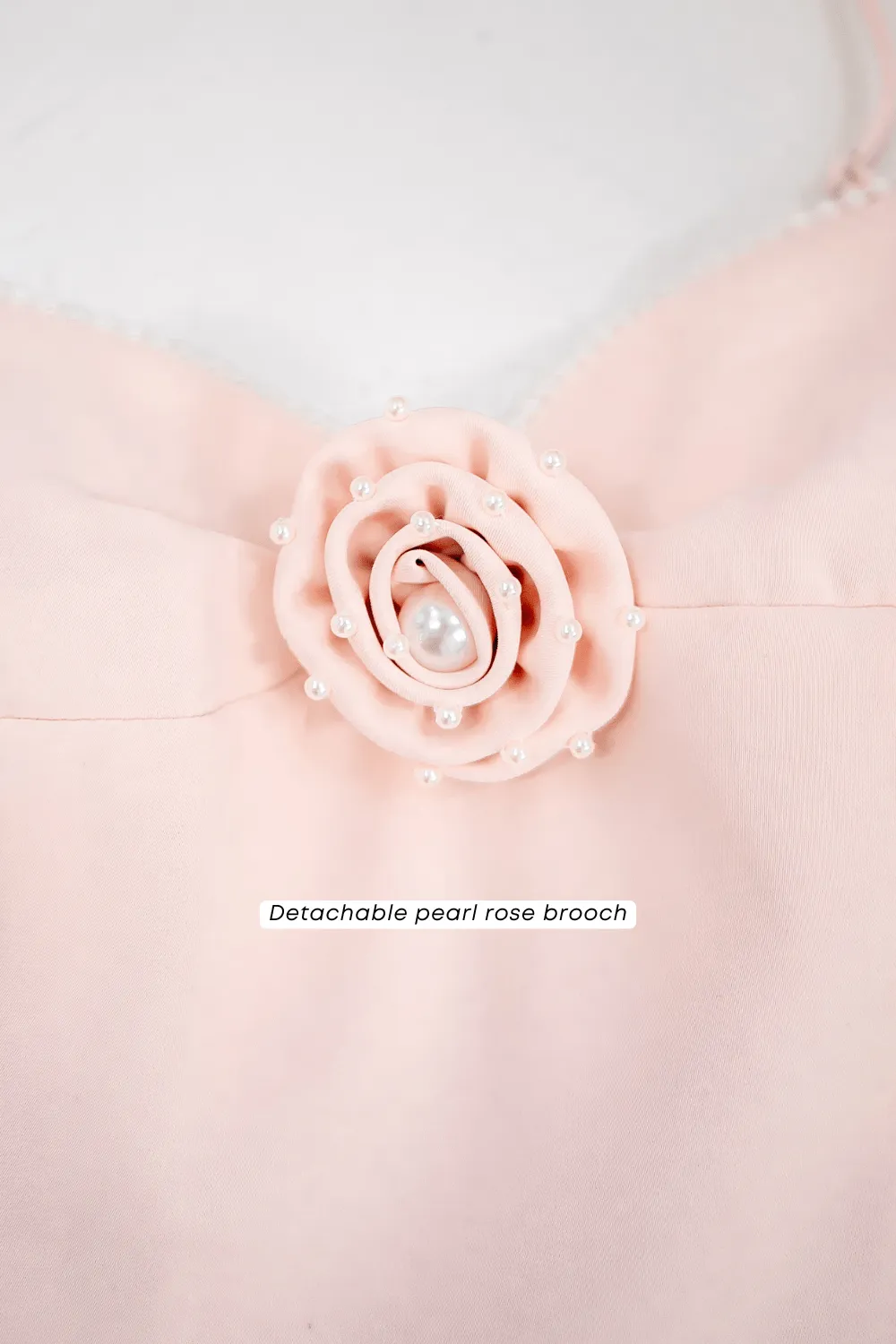 LAURELL EXQUISITE PEARL MAXI DRESS IN LIGHT PINK