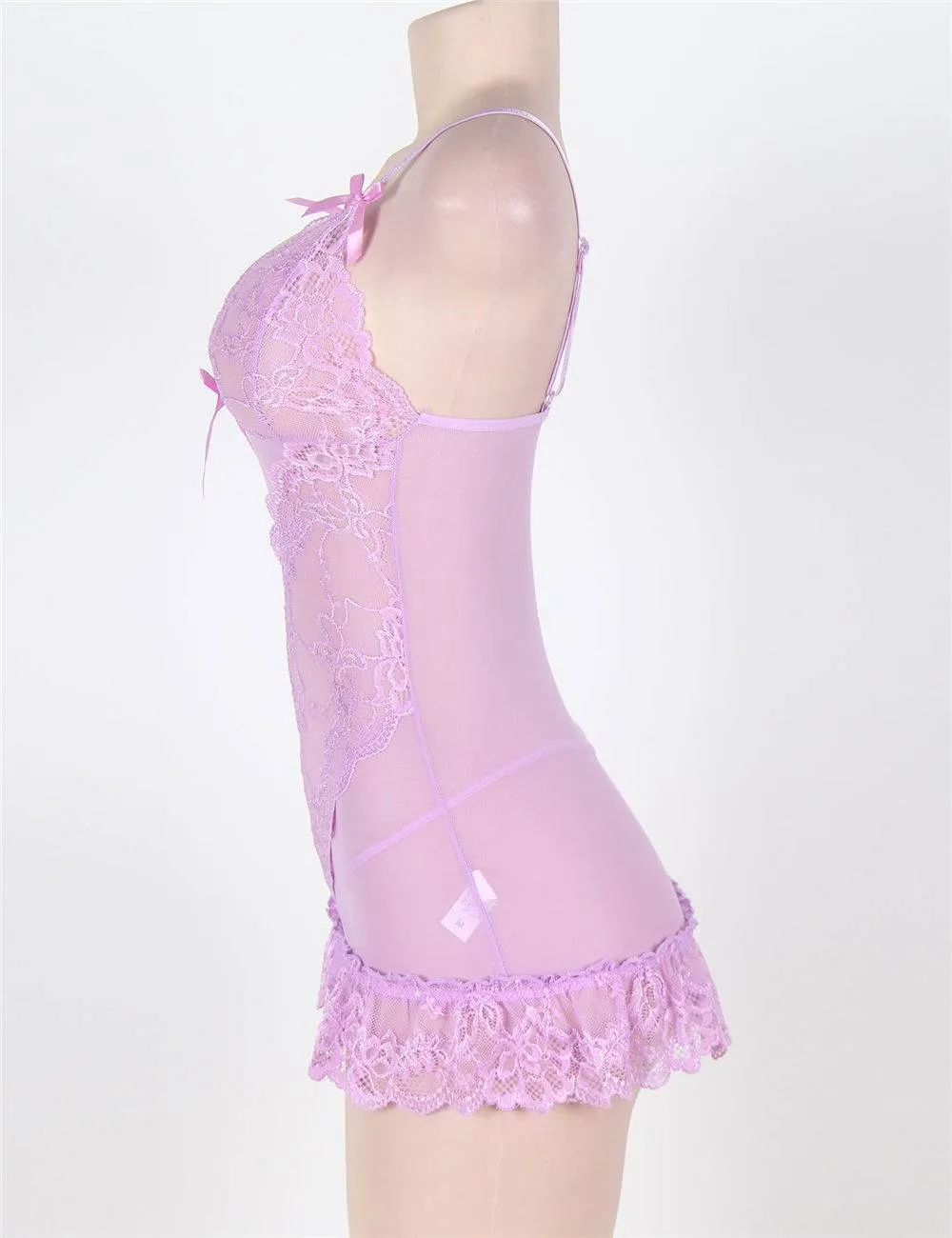 Lavender Dream Deep Neckline Lingerie