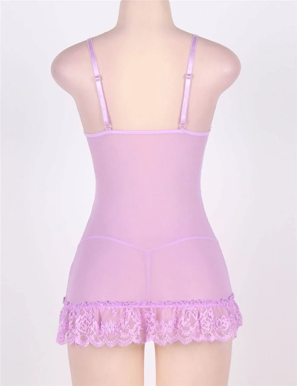 Lavender Dream Deep Neckline Lingerie