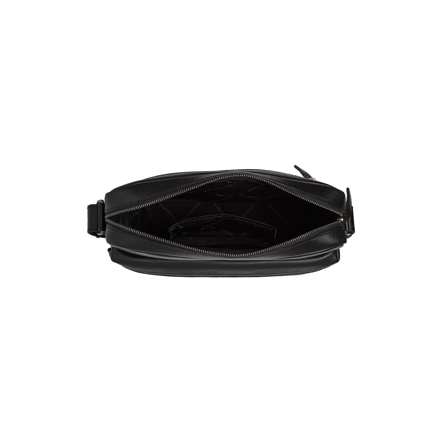 Leather Shoulder Bag Black Novara