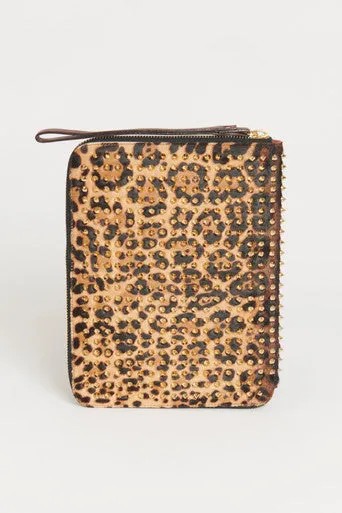 Leopard Studded Preowned iPad Case