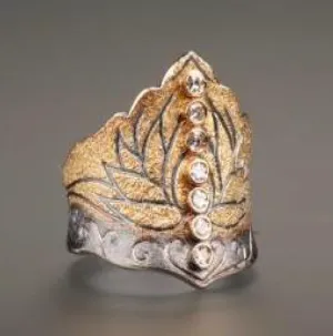 Lotus Diamond Ring by Margisa