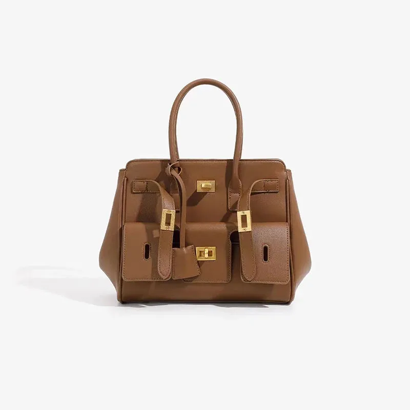 Luxury Lock Wings Tote Bag – Large Capacity Designer Shoulder Handbag