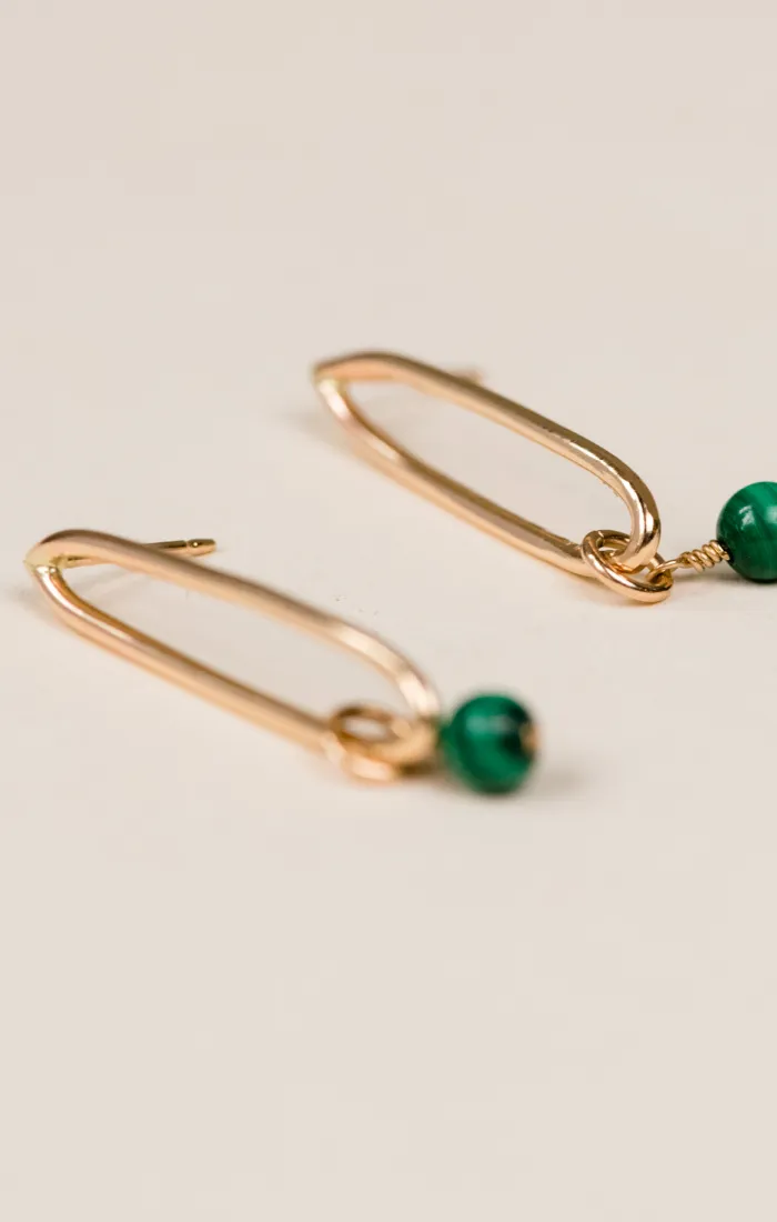 MALACHITE DROP EARRINGS By Able