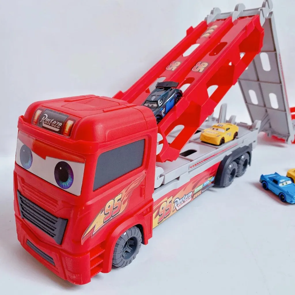 McQueen Double Layer Foldable Truck With 2 Cars