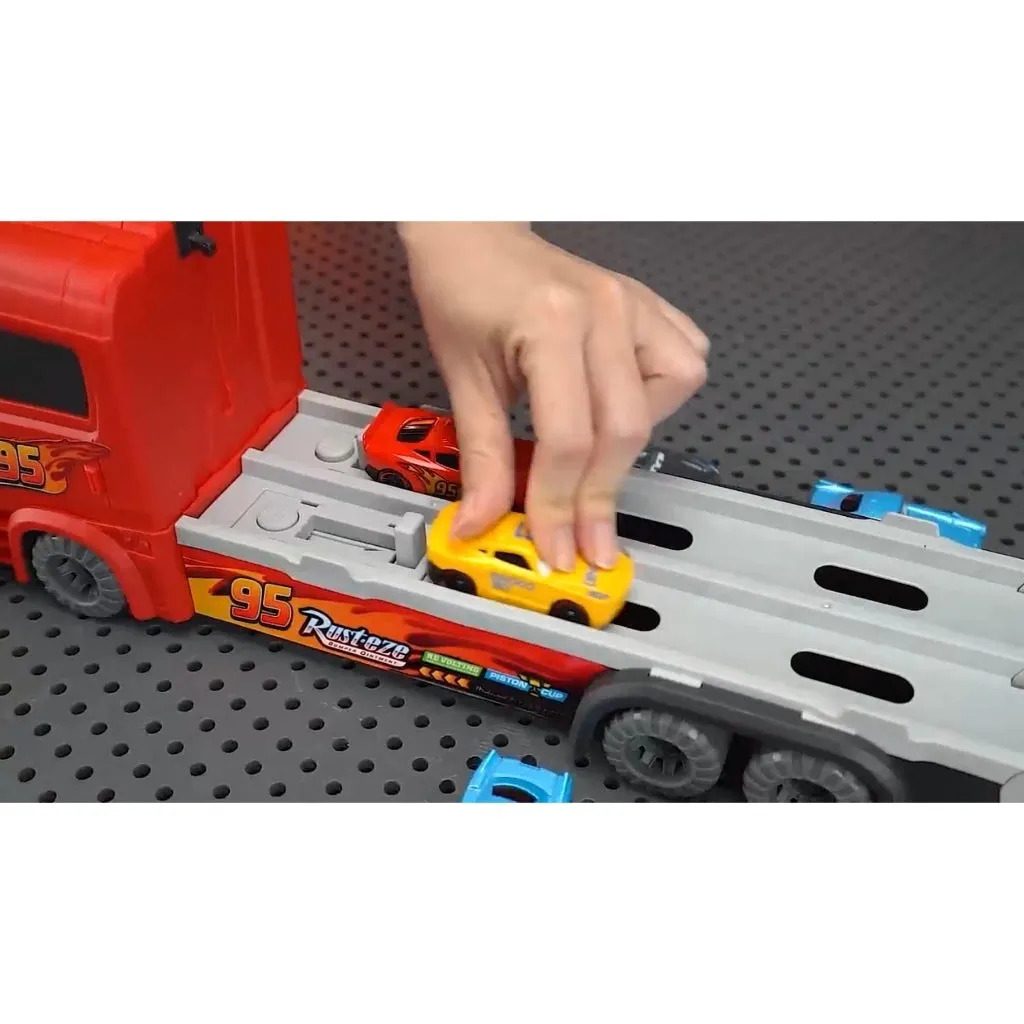 McQueen Double Layer Foldable Truck With 2 Cars
