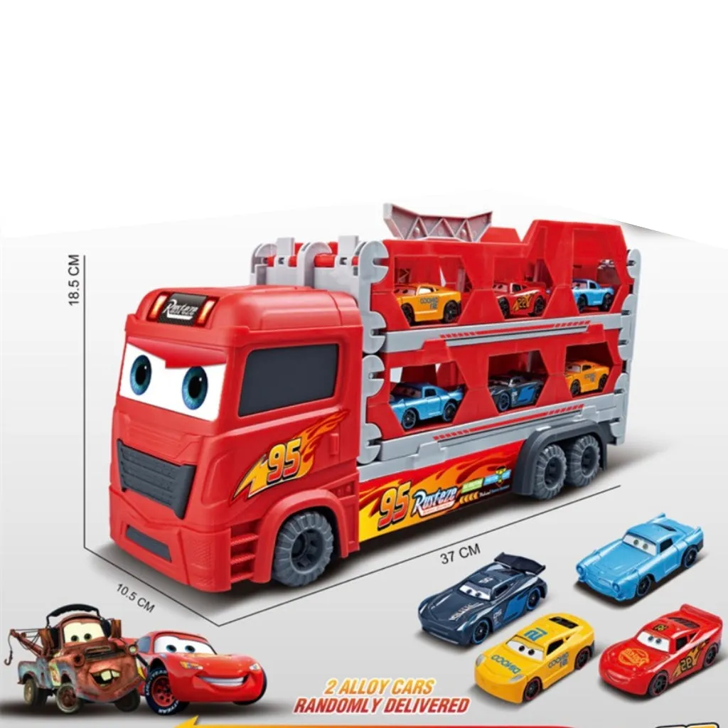 McQueen Double Layer Foldable Truck With 2 Cars