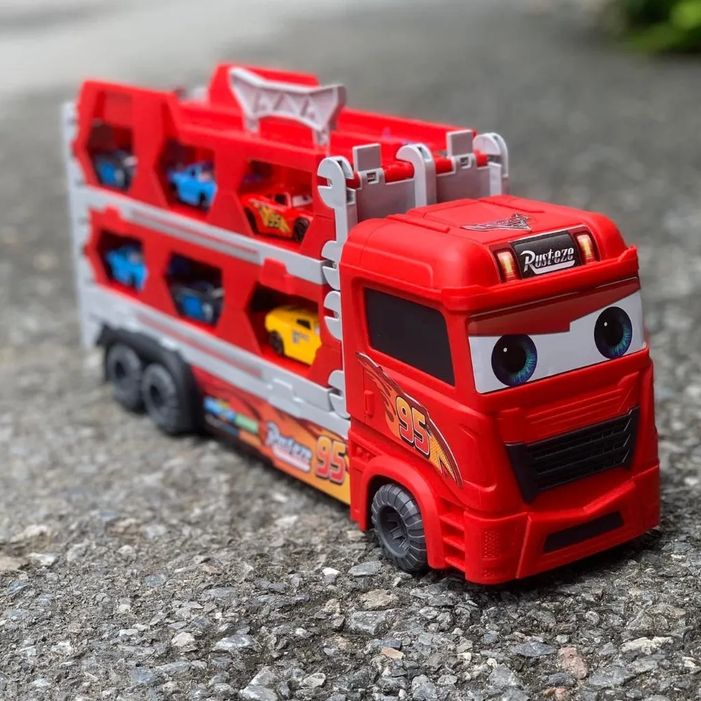McQueen Double Layer Foldable Truck With 2 Cars
