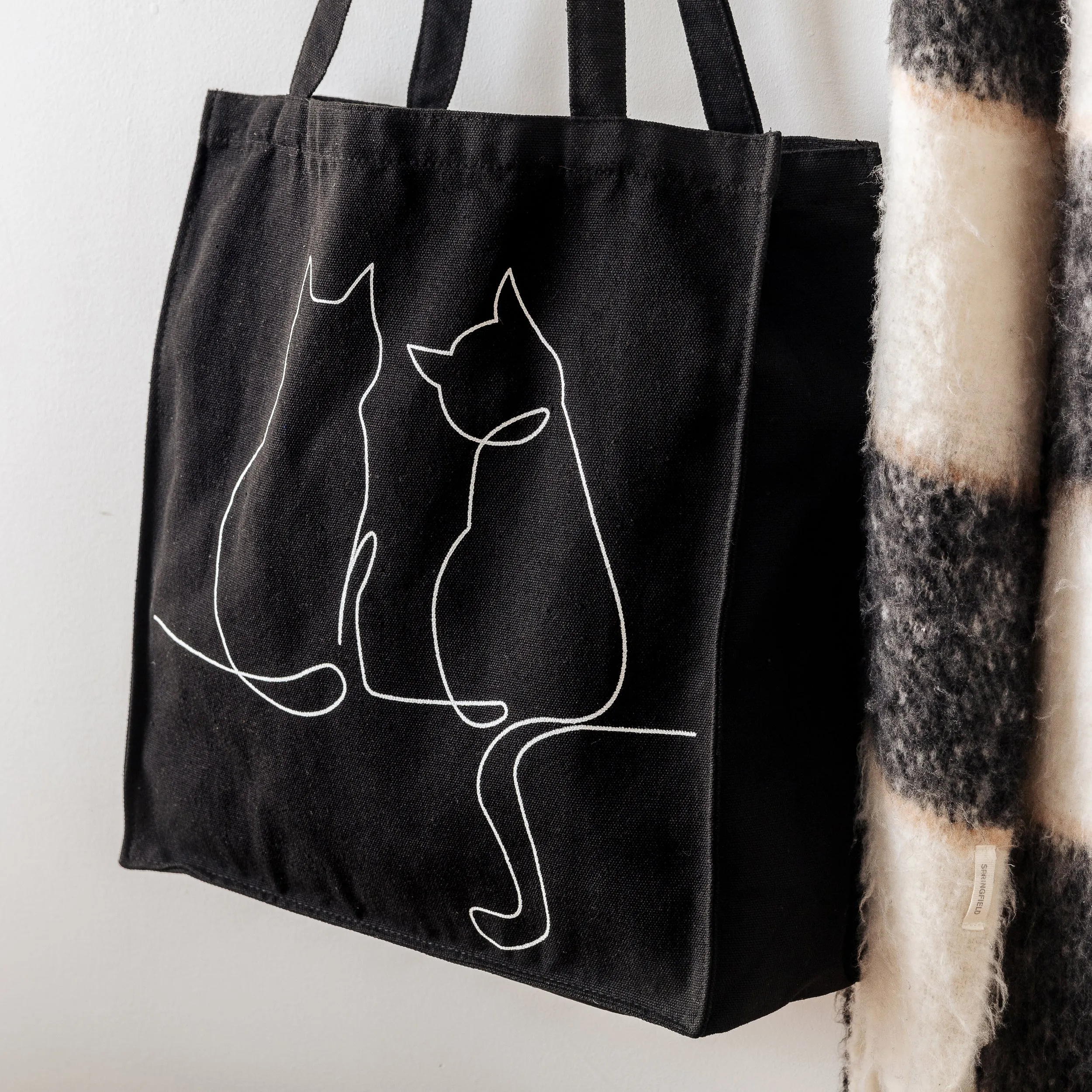 MILO CAT TOTE BAG - BLACK