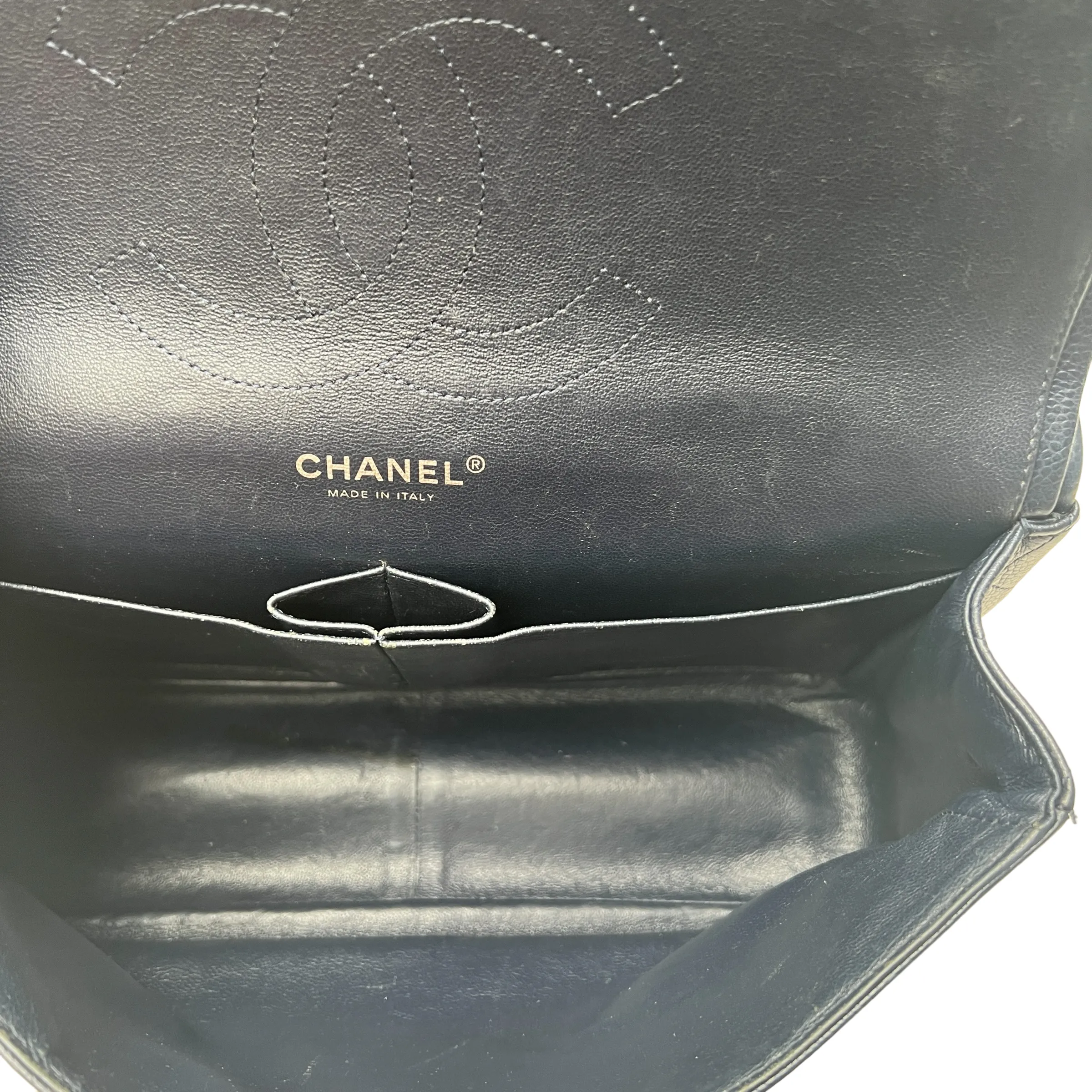 Navy Jumbo Flap Silver Hardware