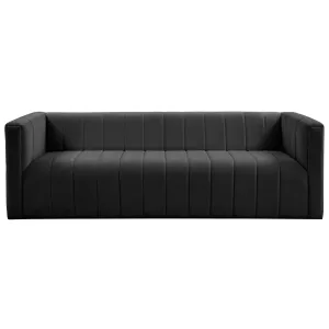 Norah Velvet Sofa, Black