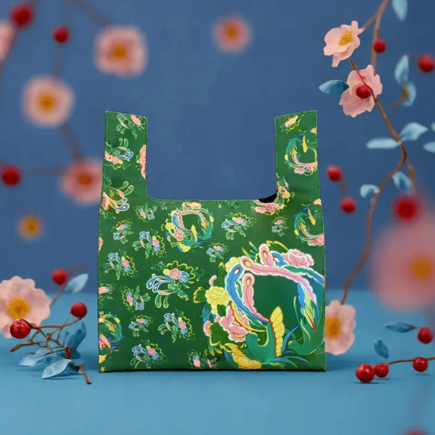 Northeast China Big Flower Eco-Friendly Durable Canvas Bag