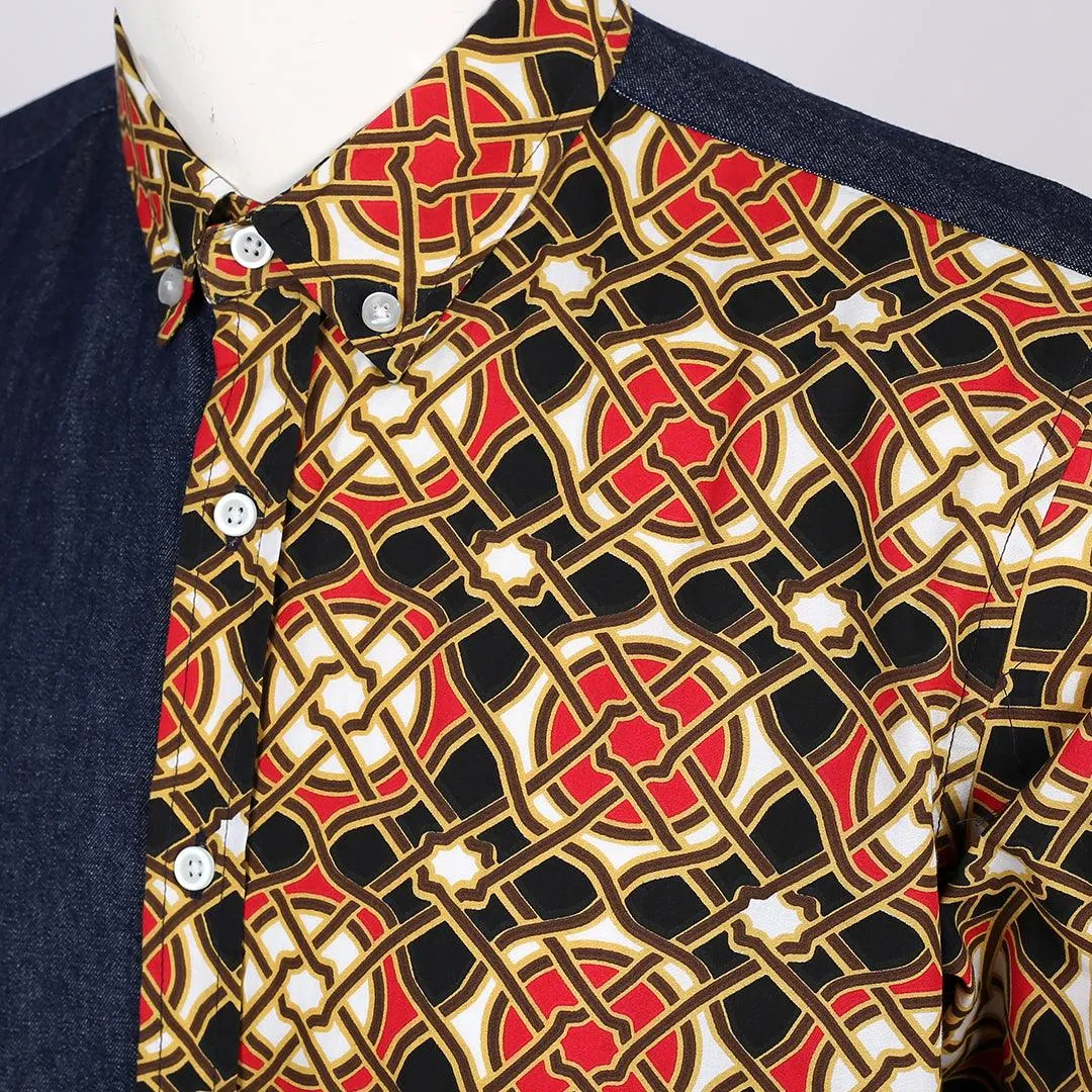 Obeezi Exquisite  Double sided Multi Coloured Designed Shirt