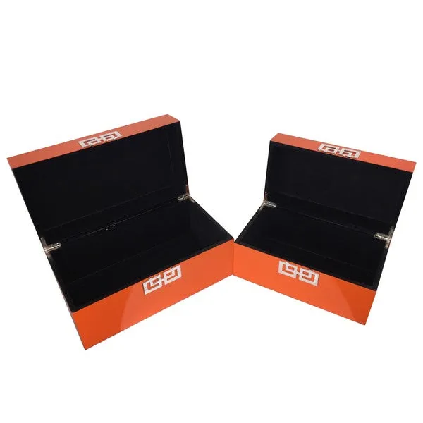 Orange Jewelry Storage Box - Set of 2
