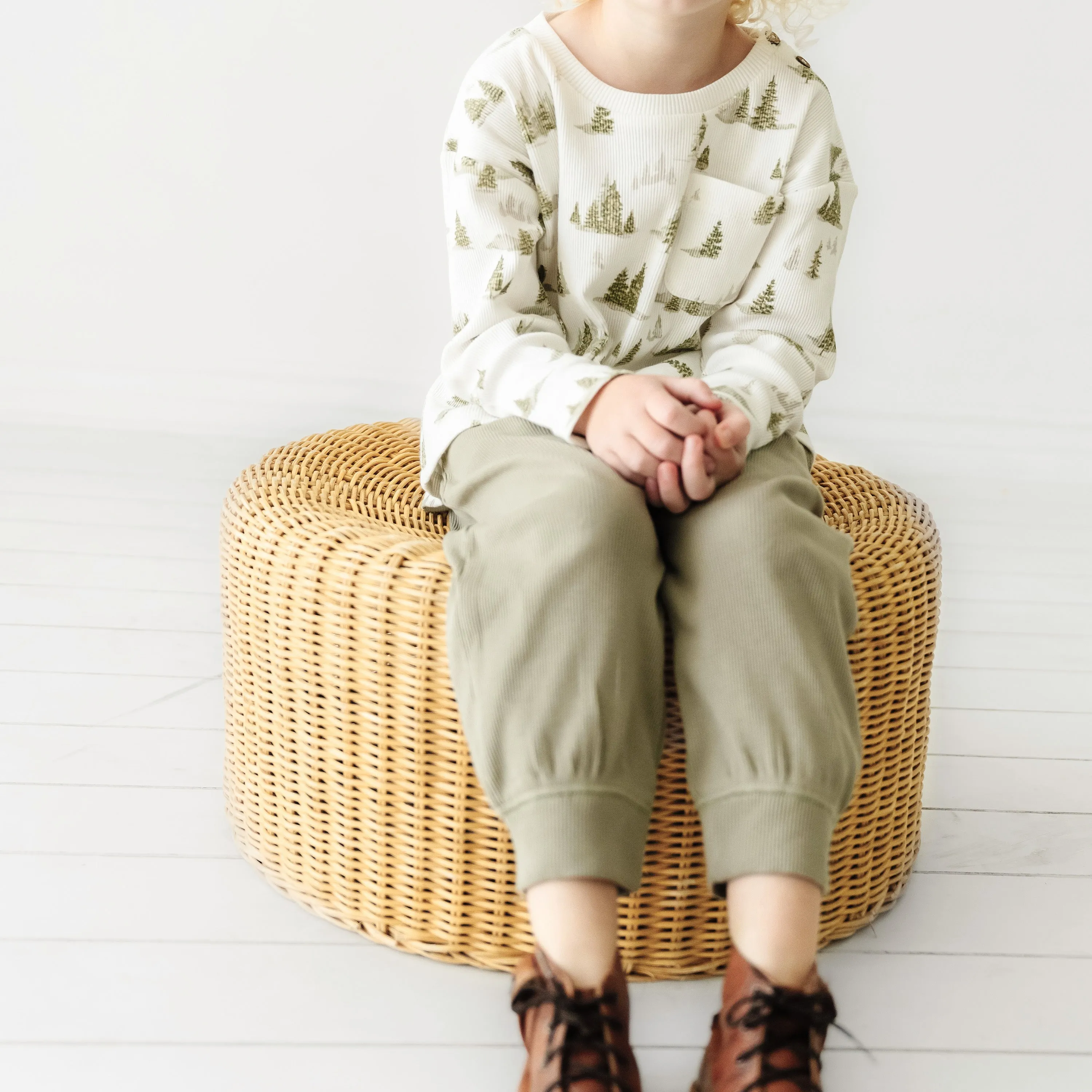 Organic Toddler T-shirt & Pant Set - Frosted Fir