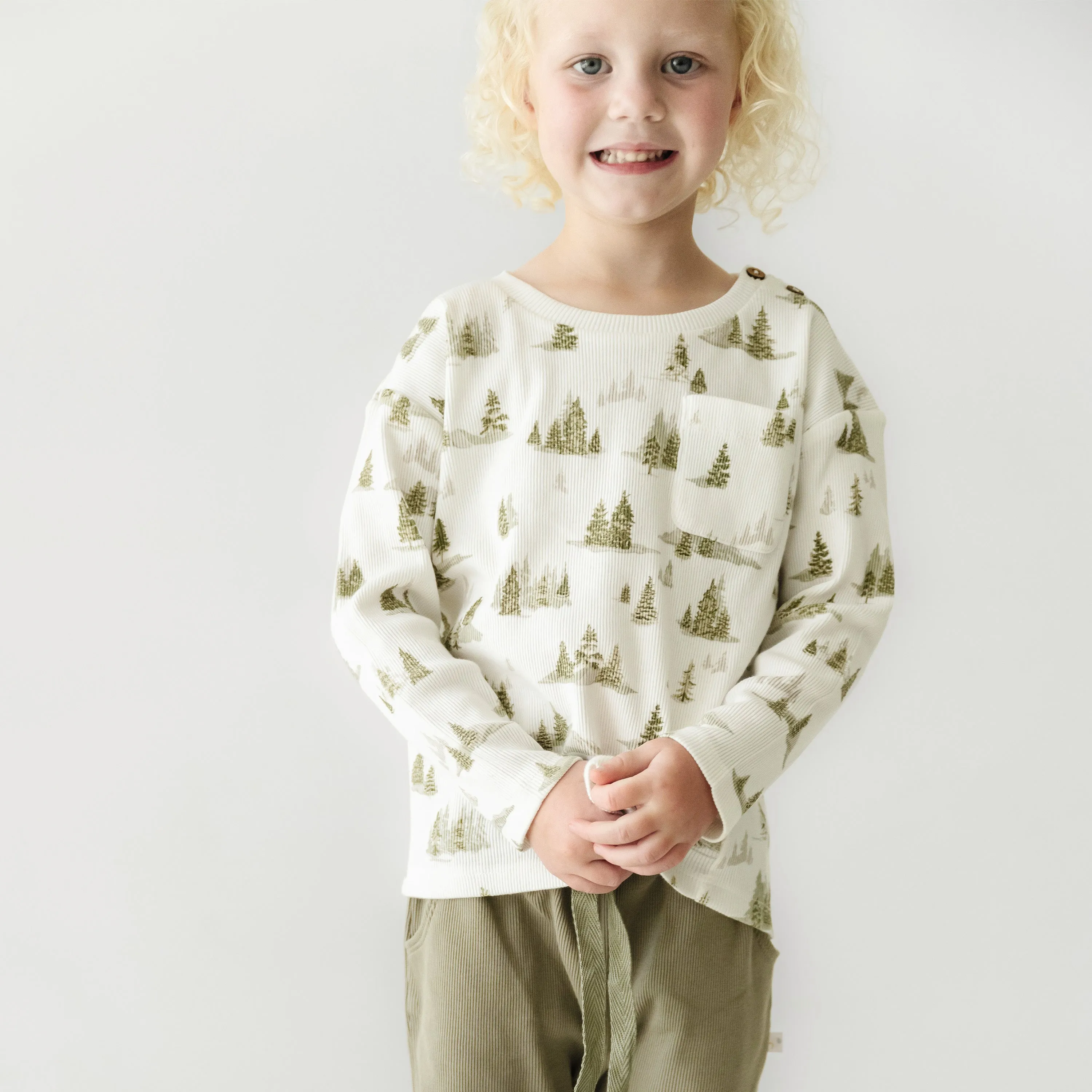 Organic Toddler T-shirt & Pant Set - Frosted Fir