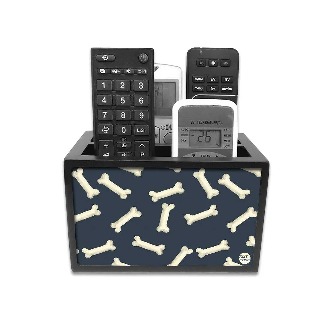 Organizer For TV AC Remotes -Bones Blue