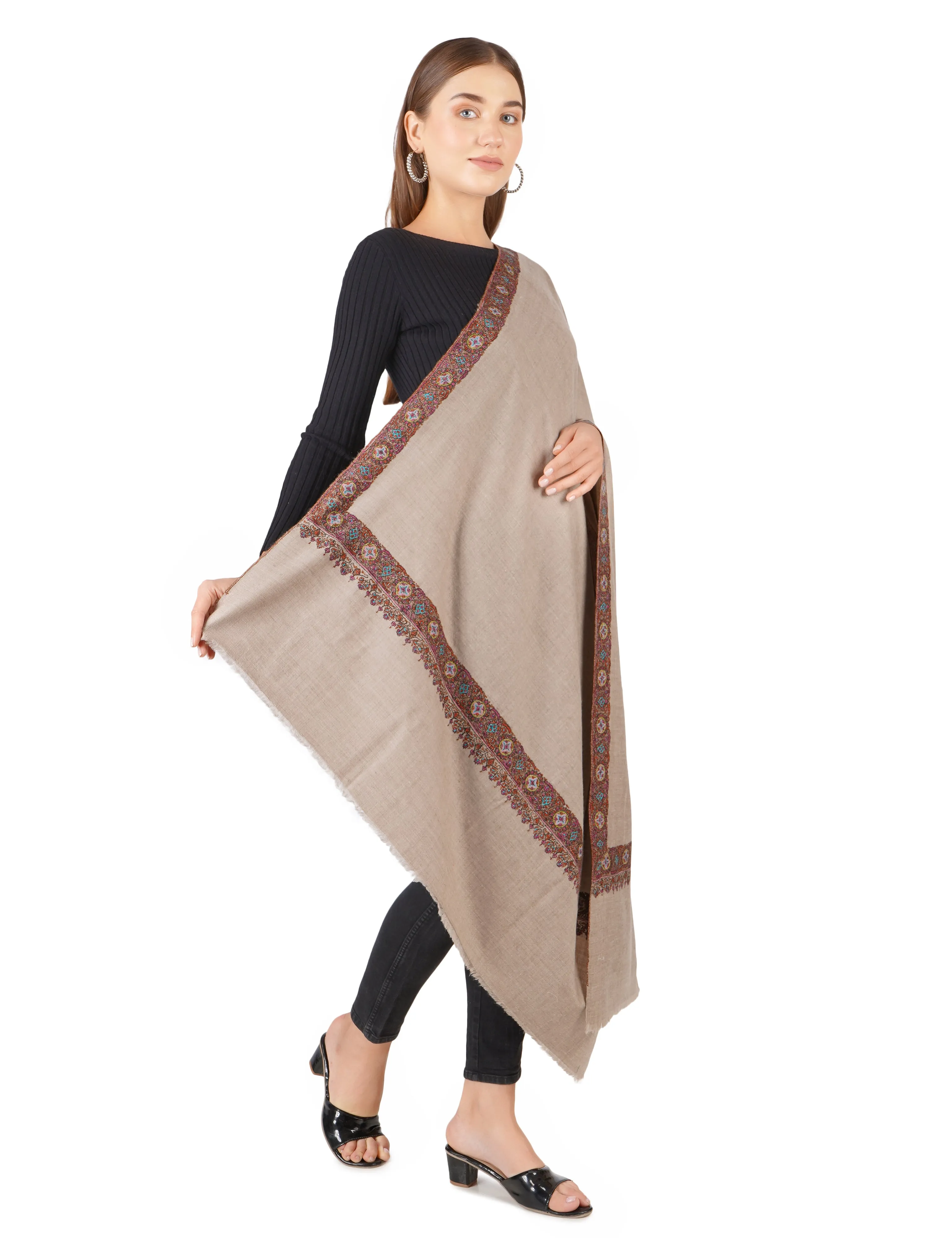 Pashmina Shawl: Exquisite Handcrafted Elegance - Natural Toosh