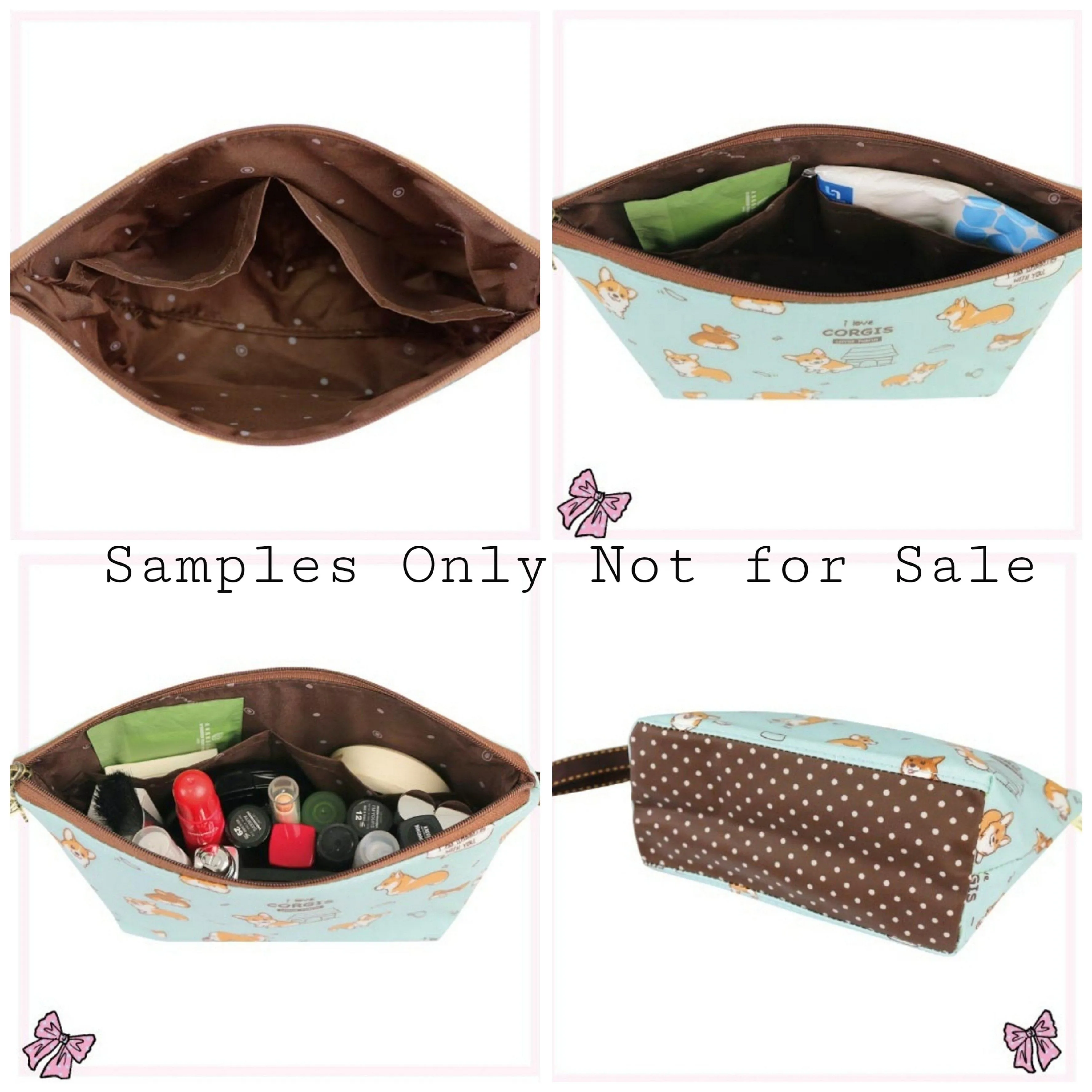 Peach Corgi Puppy Dumpling Cosmetic Bag