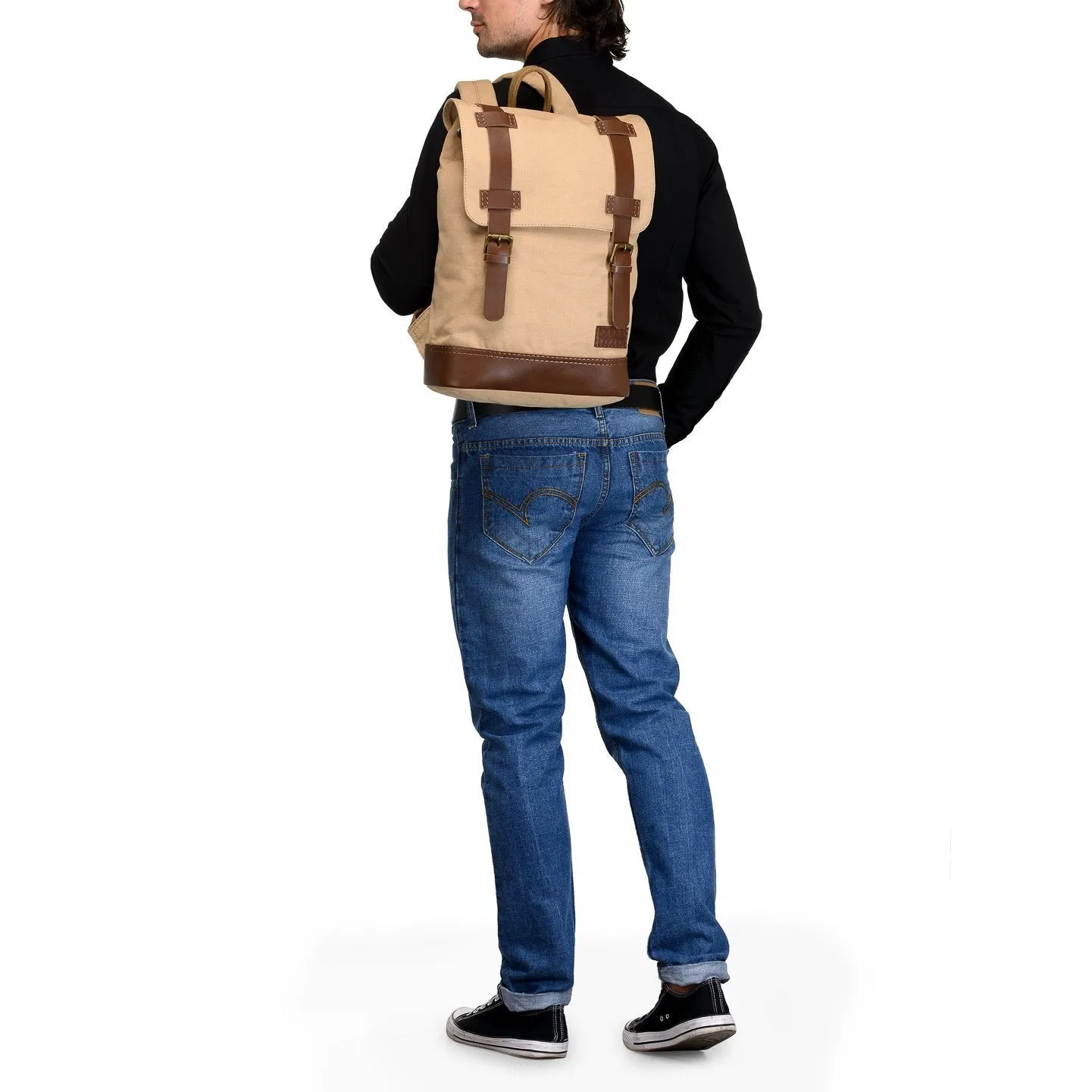 Phive Rivers Men's Leather Backpack - Pr1146