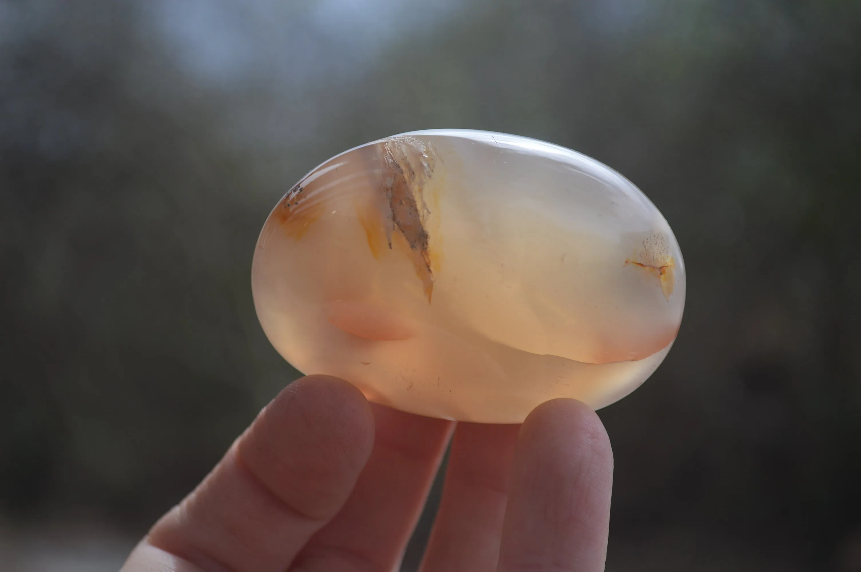 Polished Flower Agate Palm Stones x 24 From Antsahalova, Madagascar