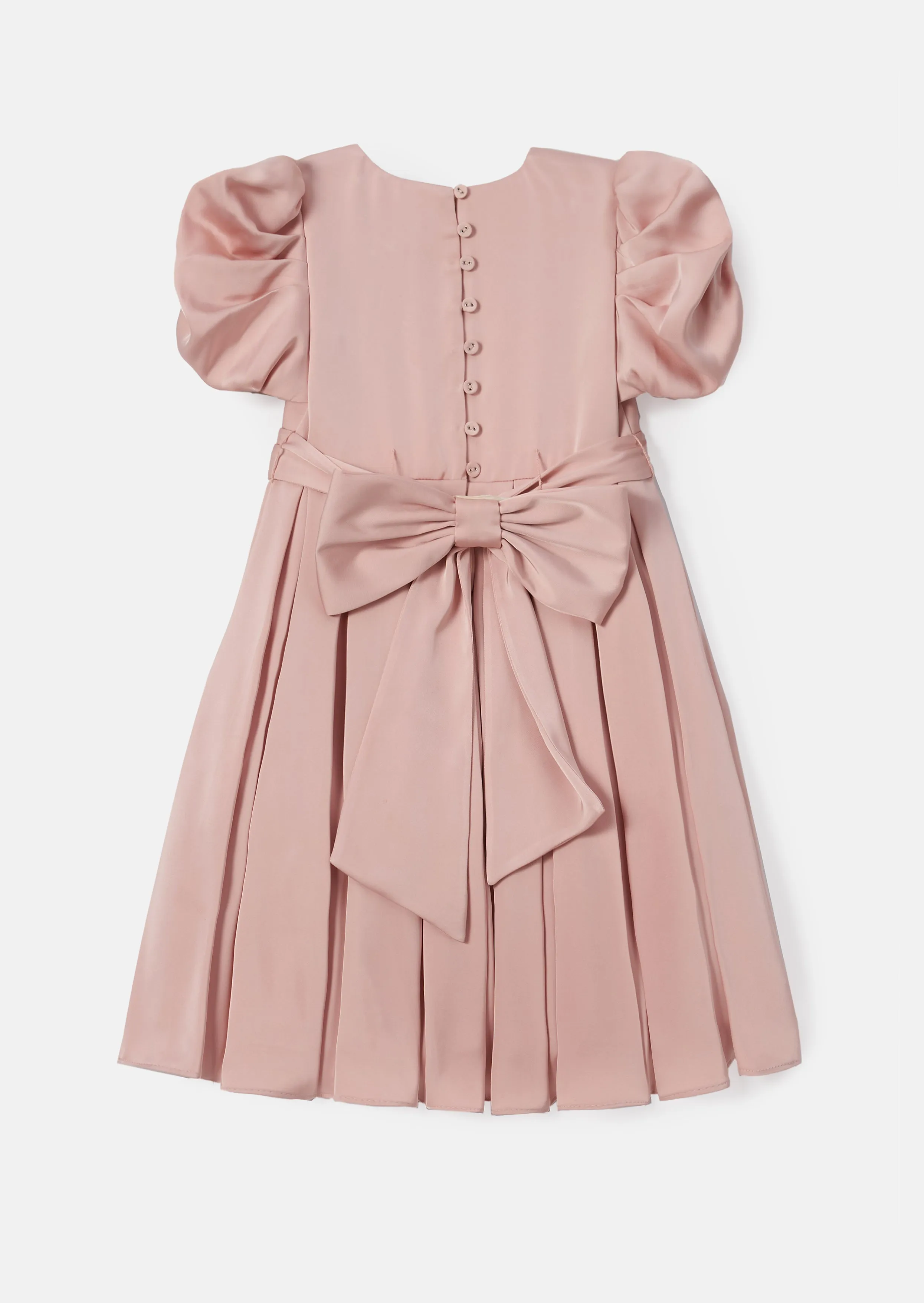 Portia Blush Pleated Bodice Dress
