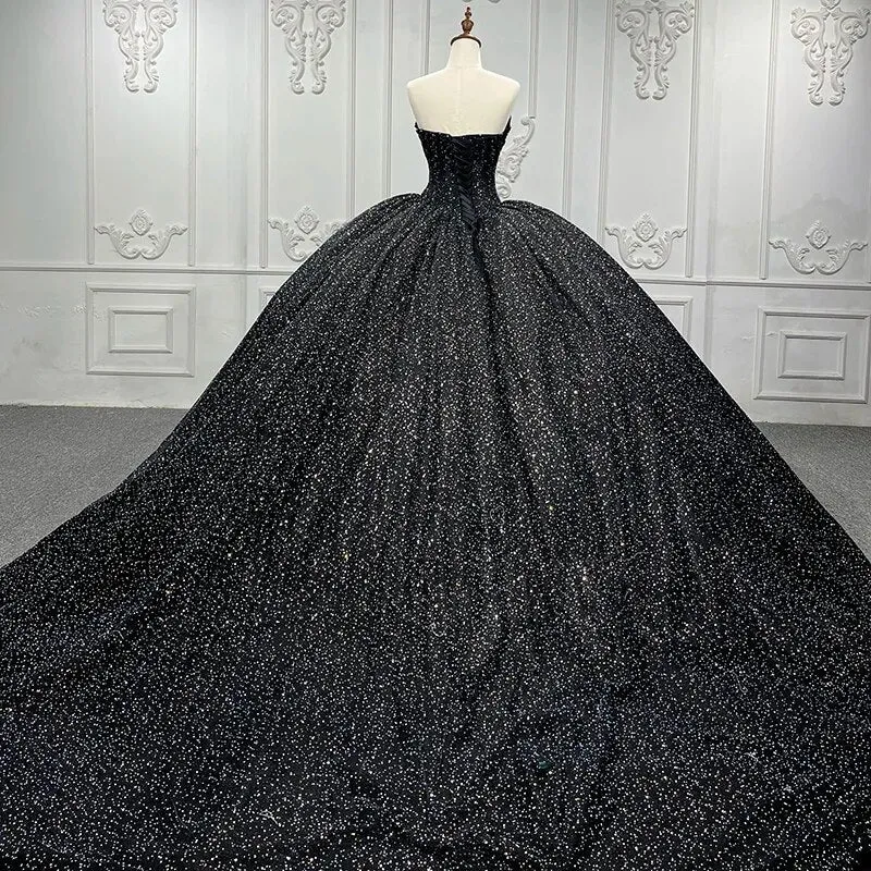 Quinceañera Black Ball Gown Party Dress