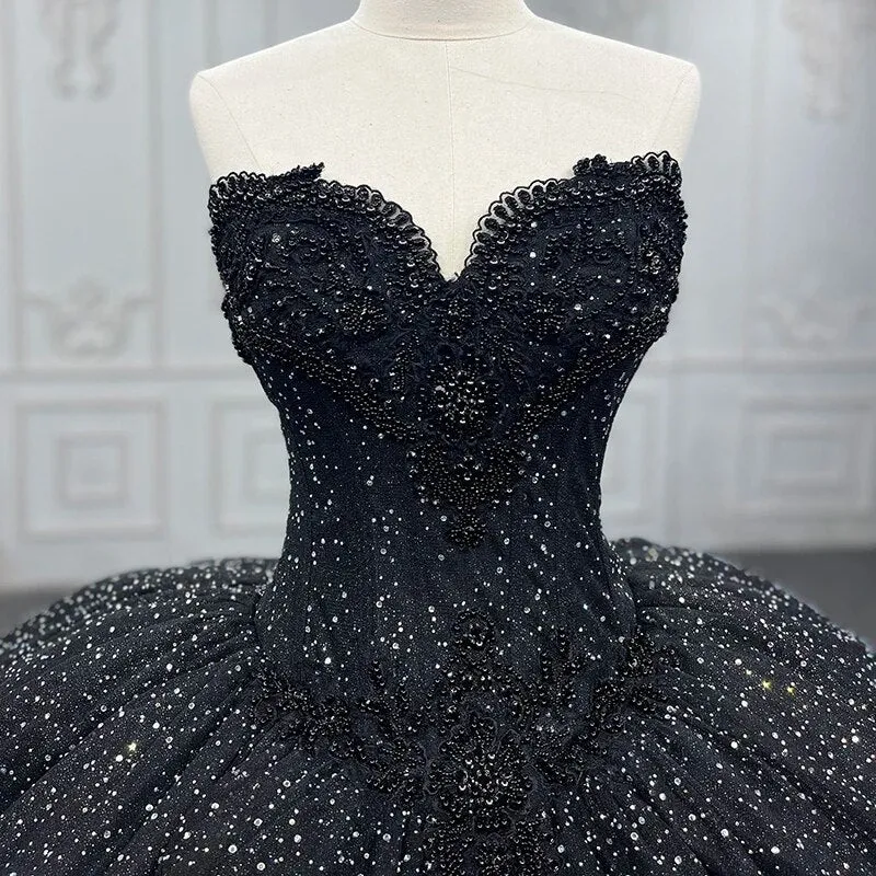 Quinceañera Black Ball Gown Party Dress